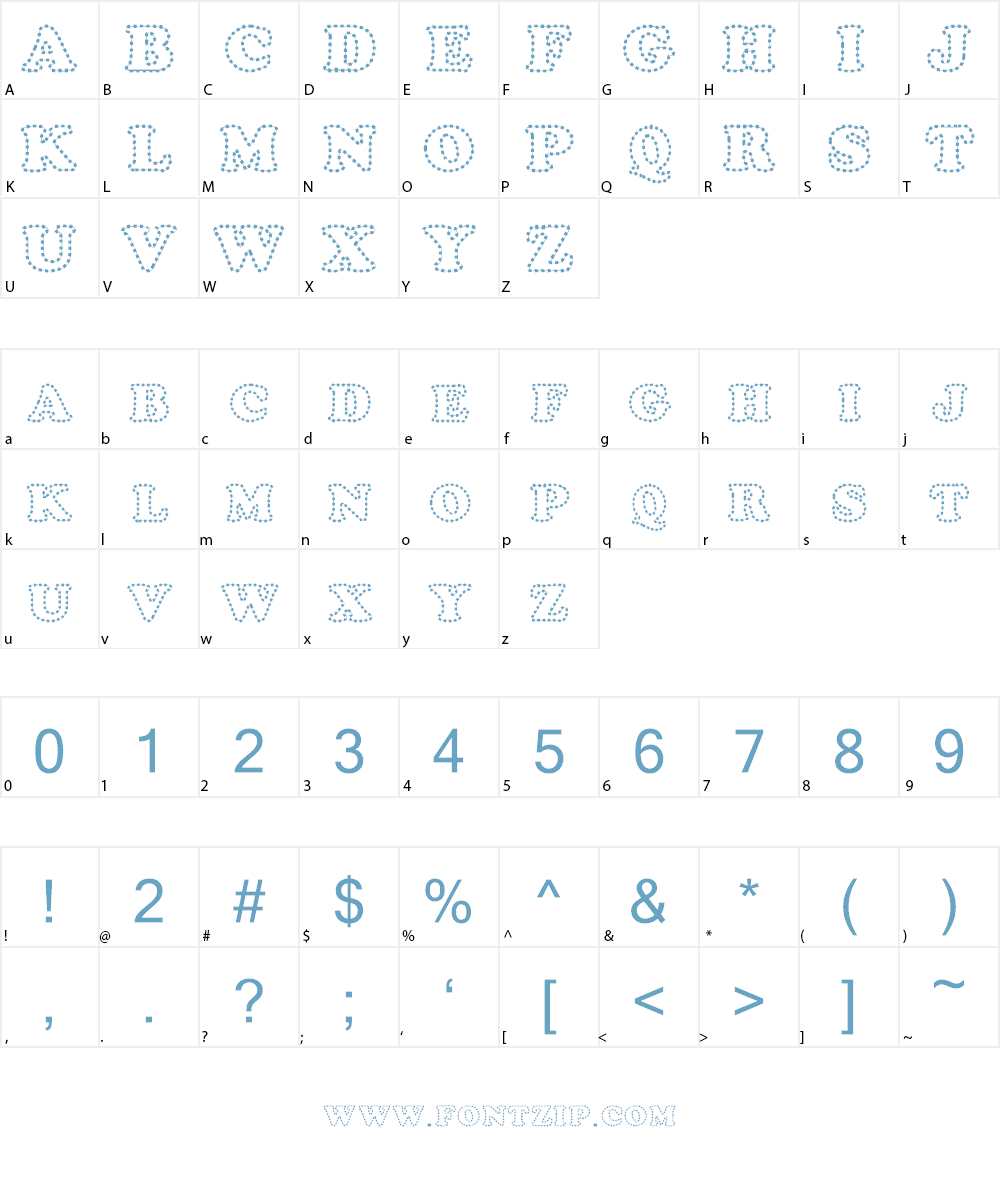 Chubby Trail Font Character